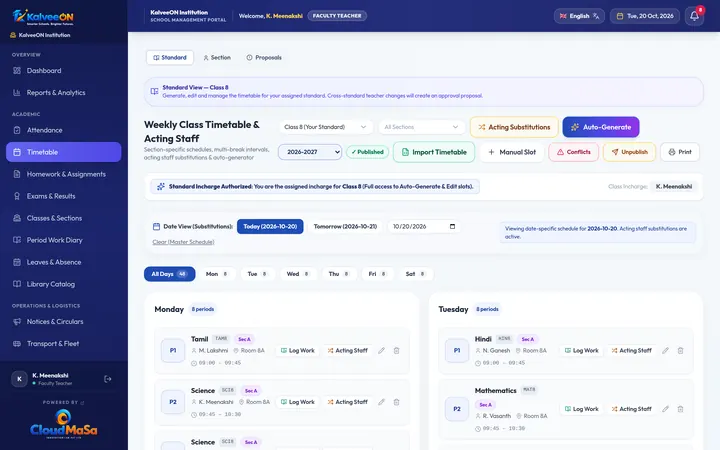 KalveeON — School Management Software for Schools Worldwide